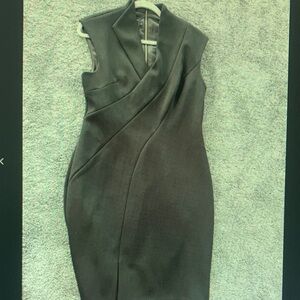 Ted Baker Black Asymmetrical Mini Dress